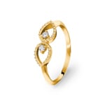Ring 750/18 K Gelbgold mit Diamanten 0.08 ct H/si