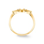 Ring 750/18 K Gelbgold mit Diamanten 0.08 ct H/si - RI-00218-GG