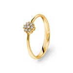 Ring 750/18 K Yellow Gold with Diamonds 0.09 ct H/si
