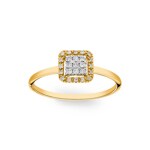 Ring 750/18 K Yellow Gold with Diamonds 0.11 ct H/si - RI-47461-GG