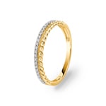 Ring 750/18 K Gelbgold mit Diamanten 0.11 ct H/si