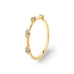 Ring 750/18 K Yellow Gold with Diamonds 0.14 ct H/si