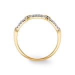 Bague or jaune 750/18 ct avec diamants 0.15ct H/si - RI-73385-GG