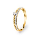 Ring 750/18 K Gelbgold mit Diamanten 0.17 ct H/si