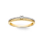 Ring 750/18 K Gelbgold mit Diamanten 0.17 ct H/si - RI-73157-GG