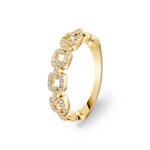 Ring 750/18 K Yellow Gold with Diamonds 0.18 ct H/si