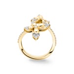 Ring 750/18 K Gelbgold Schmetterlinge mit Diamanten 0.26 ct H/si - RI-098328-GG