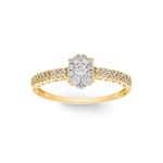 Ring 750/18 K Gelbgold mit Diamanten 0.29 ct H/si - RI-55431-GG