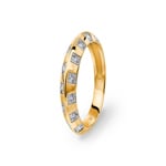Ring 750/18 K Gelbgold mit Diamanten 0.29 ct H/si