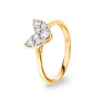 Ring 750/18 K Gelbgold mit Diamanten 0.51 ct H/si, Herz