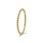Ring 750/18 K Gelbgold mit Kugel- und Kordeloptik - RI-73554-GG