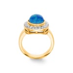 Ring 750/18 K Gelbgold mit Opaltriplette und Diamanten 0.22 ct H/si - PR03408-09-GG