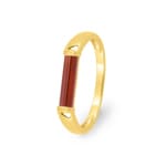 Ring 750/18 K Gelbgold mit rotem Achat