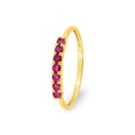 Ring 750/18 K Gelbgold mit Rubinen