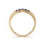 Ring 750/18 K Gelbgold mit Saphiren & Diamanten 0.09 ct - RI-73603-SAF-GG