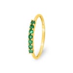 Ring 750/18 K Gelbgold mit Smaragden
