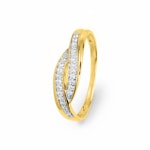 Bague or jaune 750/18 ct avec zircones - 1.3075.Z3