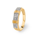 Ring 750/18 K Gelbgold mit Zirkonia Ø 53 - RI033G