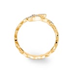 Ring 750/18 K Gelbgold Schlange mit Diamanten 0.10 ct H/si - RI-73456-GG