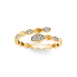 Ring 750/18 K Gelbgold Schlange mit Diamanten 0.10 ct H/si - RI-73456-GG