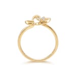 Ring 750/18 K Gelbgold Schmetterling mit Diamanten 0.02 ct - RI-73804-GG