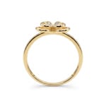 Ring 750/18 K Gelbgold Schmetterling mit Diamanten 0.05 ct - RI-73795-GG