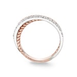 Ring 750/18 K Rose and White Gold with Diamonds 0.45 ct H/si - RI-1262475-RW