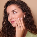 Ring 750/18 K Rose and White Gold with Diamonds 0.45 ct H/si - RI-1262475-RW