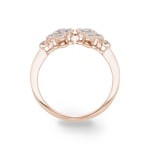 Ring 750/18 K Rose Gold Cloverleaves with Diamonds 0.37 ct H/si - RI-06275-RG