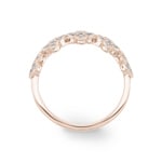 Ring 750/18 K Rose Gold Cloverleaves with Diamonds 0.48 ct H/si - RI-05424-RG