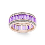 Ring 750/18 K Rose Gold with Amethysts & Diamonds 0.41 ct H/si - RI-73397-AME-RG