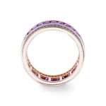Ring 750/18 K Rose Gold with Amethysts & Diamonds 0.41 ct H/si - RI-73397-AME-RG