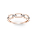 Bague or rosé 750/18 ct avec diamants 0.05 ct H/si - RI-73388-RG