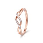 Ring 750/18 K Rose Gold with Diamonds 0.06 ct