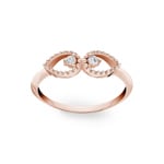 Ring 750/18 K Roségold mit Diamanten 0.08 ct H/si - RI-00218-RG