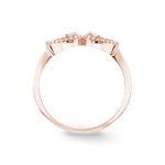 Ring 750/18 K Roségold mit Diamanten 0.08 ct H/si - RI-00218-RG