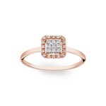 Ring 750/18 K Rose Gold with Diamonds 0.11 ct H/si - RI-47461-RG