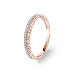 Ring 750/18 K Roségold mit Diamanten 0.11 ct H/si