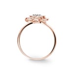 Ring 750/18 K Rose Gold with Diamonds 0.14 ct H/si, Flower - RI-60811-RG