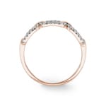 Bague or rosé 750/18 ct avec diamants 0.15ct H/si - RI-73385-RG