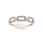 Bague or rosé 750/18 ct avec diamants 0.15ct H/si - RI-73385-RG
