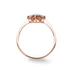 Bague or rosé 750/18 ct Trèfle avec diamants 0.17 ct H/si - RI-45232-RG