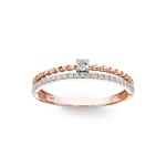 Ring 750/18 K Rose Gold with Diamonds 0.17 ct H/si - RI-73151-RG