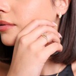 Bague or rosé 750/18 ct avec diamants 0.19 ct - RI-73642-RG