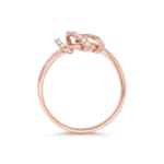 Bague or rosé 750/18 ct avec diamants 0.19 ct - RI-73642-RG