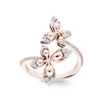 Ring 750/18 K Roségold Schmetterlinge mit Diamanten 0.26 ct H/si - RI-098328-RG