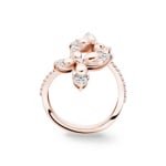 Ring 750/18 K Roségold Schmetterlinge mit Diamanten 0.26 ct H/si - RI-098328-RG