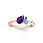 Ring 750/18 K Rose Gold with Fine Multi-Stones - RI-73468-RG