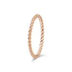 Ring 750/18 K Roségold mit Kugel- und Kordeloptik