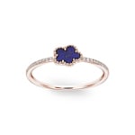 Bague or rosé 750/18 ct avec lapis-lazuli et diamants 0.05 ct H/si - RI-25424-RG